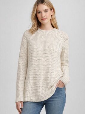 Liz Claiborne Crewneck Sweater - Cream
